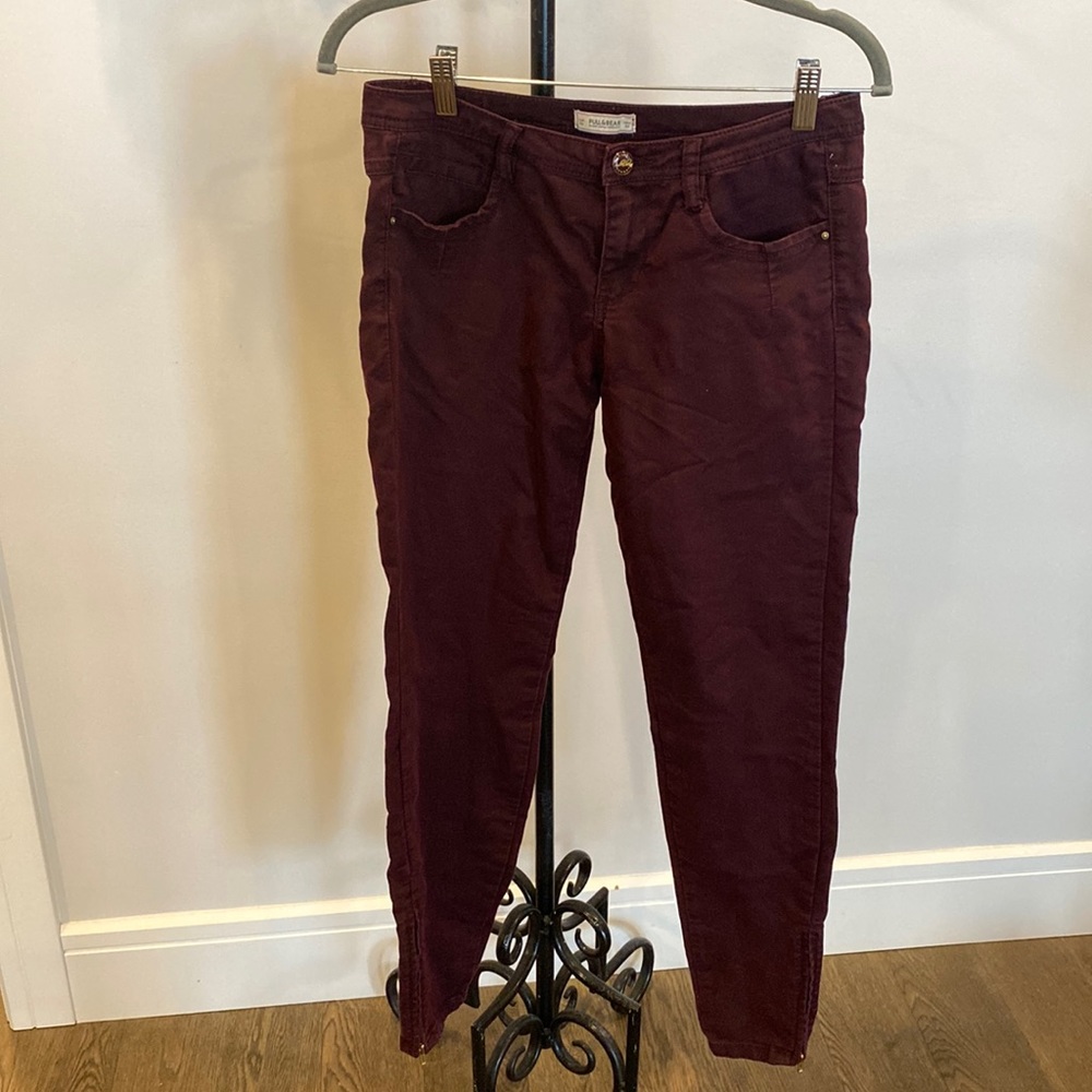 Pull&Bear - stretch burgundy jeans